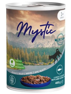 Вологий корм Mystic для собак шматочки Морського окуня в желе 