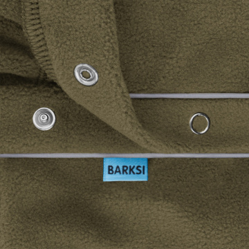 Флісова кофта для собак TM Barksi Textile Оливковий/Чорний