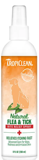 Спрей TropiClean Flea & Tick успокаивающий против раздражения от укусов блох и клещей для собак и кошек