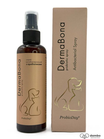 DermaBona spray Антибактериальный спрей с пробиотиками для животных