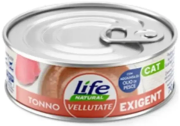 Консерва для кошек VELLUTATE LifeCat exigent tuna, Тунец для привередливых кошек