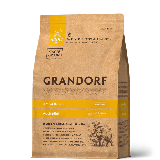 Grandorf Sensitive Care Holistic 4 Meat & Brown Rice Adult Mini Breeds