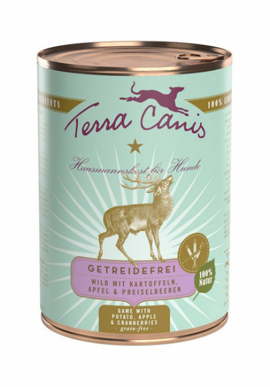 Terra Сanis Grain Free Вологий корм для собак Дикий олень з картоплею, яблуком та журавлиною