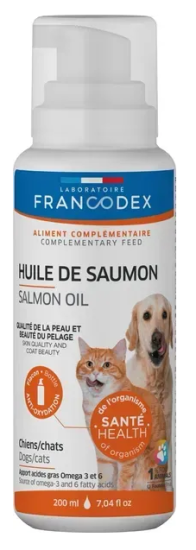 Francodex Salmon Oil Dog Cat, Масло лосося для собак и кошек