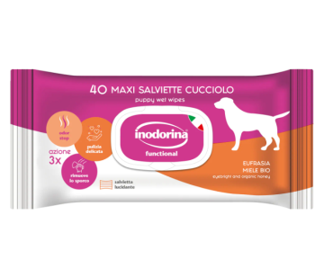 Серветки для цуценят з ароматом меду Inodorina - Salviette Cuccioli, 40 шт