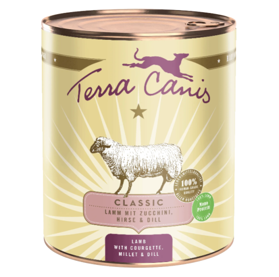 Вологий корм для собак Ягня з пшоном, кабачком Classic Menu Terracanis