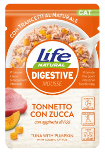 Влажный корм LifeCat digestive tuna with pumpkin с тунцом и тыквой для кошек с чувствительным пищеварением 