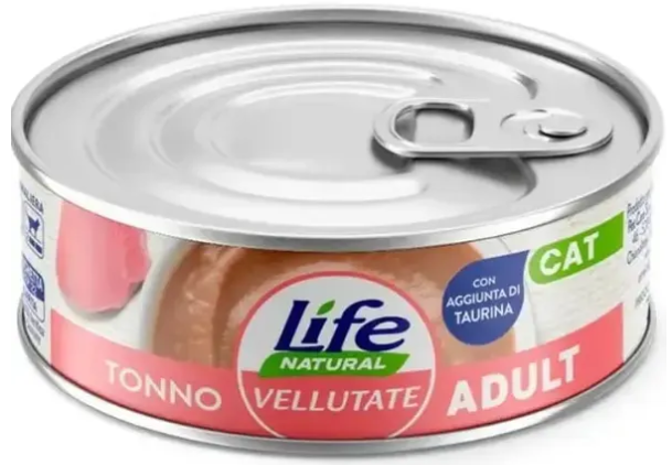 Консерва для кошек VELLUTATE LifeCat tuna, Тунец