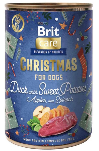 Brit Mono Protein Christmas - консервы Брит Моно Протеин Рождественский ужин с уткой для собак  