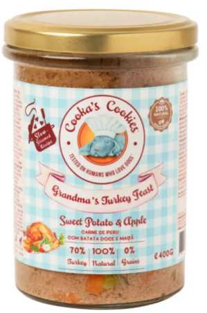 Натуральный влажный корм для собак Cooka's Cookies Grandma's Beef Stew Индейка на пару 