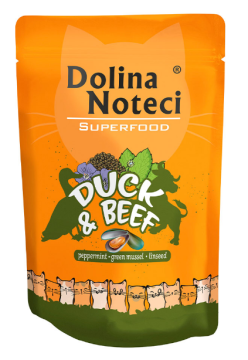 Пауч Dolina Noteci Superfood для котів з качкою і яловичиною